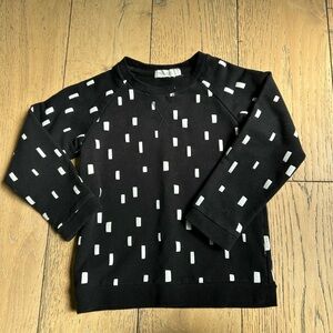 Kids Black and White Patterned Sweater
